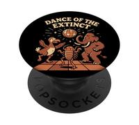 Humour Animal éteint Sciences Blague rétro Disco Danse PopSockets PopGrip Adhésif