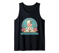 Humour Animaux Vache Méditation - Meuh-Ditation Zen Cadeau Débardeur