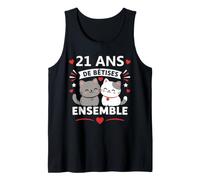 Humour Anniversaire 21 Ans Mariage Chat Couple 21 Ans Débardeur