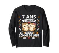 Humour Anniversaire 7 Ans Mariage Couple 7 Ans d'amour Manche Longue
