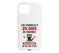 Humour Anniversaire divorcé J’AI Survécu à 20 Ans de Divorce Coque pour iPhone 15 Plus