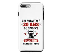 Humour Anniversaire divorcé J’AI Survécu à 20 Ans de Divorce Coque pour iPhone 7 Plus/8 Plus