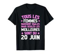 Humour Anniversaire Née 20 Juin Meilleures Citation T-Shirt