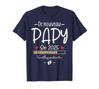 Humour Annonce Papy Grossesse Grand Père Encore Papi 2025 T-Shirt, Homme, Bleu Marine, S
