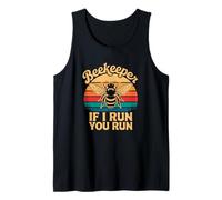 Humour Apiculteur If I Run You Run Funny Bee Apiary Débardeur