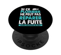 Humour Artisan Plombier Professionnel Drôle Réparer Fuite PopSockets PopGrip Adhésif