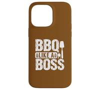 Humour BBQ Like a Boss Grilling Enthusiast Coque pour iPhone 14 Pro Max