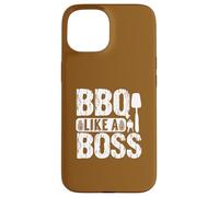 Humour BBQ Like a Boss Grilling Enthusiast Coque pour iPhone 15