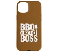Humour BBQ Like a Boss Grilling Enthusiast Coque pour iPhone 15 Plus