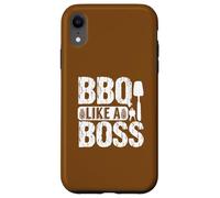 Humour BBQ Like a Boss Grilling Enthusiast Coque pour iPhone XR