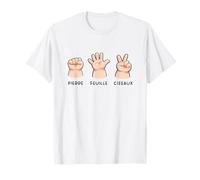 Humour Bébé Drôle Pierre Feuille Ciseaux Mains Mignon T-Shirt