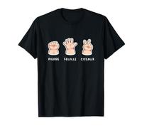 Humour Bébé Drôle Pierre Feuille Ciseaux Mains Mignon T-Shirt