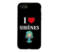 Humour bébé sirène Enfant Amour J'aime Les sirènes Coque pour iPhone SE (2020) / 7/8