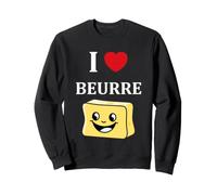 Humour Beurre Nourriture Amour i Love Beurre Sweatshirt