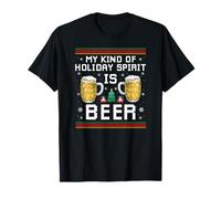 Humour Bière Fêtes Pull Moche Humour de Vacances T-Shirt