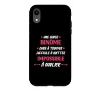 Humour Binôme Femme Super Binôme Coque pour iPhone XR