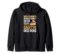 Humour Bonnes Résolutions Nouvel an Galette des Rois Cadeau Sweat à Capuche