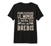 Humour Bre itation Drôle Berger Troupeau Brebis T-Shirt Haut de Gamme