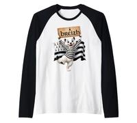 Humour Bretagne Hermine et Drapeau Breton Breizh Manche Raglan