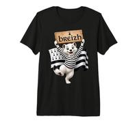 Humour Bretagne Hermine et Drapeau Breton Breizh T-Shirt Haut de Gamme