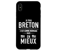 Humour Breton, C'est comme Normand mais en Mieux BZH Coque pour iPhone XS Max
