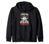 Humour caté Citation J'Peux Pas C'est Ma Première Communion Sweat à Capuche