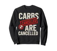 Humour cétogène drôle Meme alimenté par Fat Zero Carbs Bacon Sweatshirt