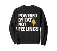 Humour cétogène drôle Meme alimenté par Fat Zero Carbs Bacon Sweatshirt