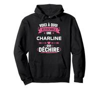 Humour Charline Citation Blague personnalisé prénom Charline Sweat à Capuche