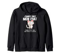 Humour chat cadeau drôle chaton fuck you Sweat à Capuche