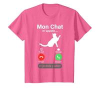 Humour Chat Cadeau Homme Femme Enfant Garcon Chaton Tee T-Shirt, Enfant, Rose Chiné, 3 Ans
