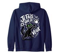 Humour Chat Café Homme Femme Je Fais ce Que Je Veux Chaton Sweat à Capuche