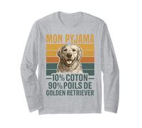 Humour Chien Cadeau Pyjama Poils Golden Retriever Vintage Manche Longue