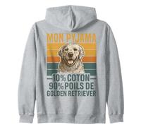 Humour Chien Cadeau Pyjama Poils Golden Retriever Vintage Sweat à Capuche