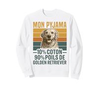 Humour Chien Cadeau Pyjama Poils Golden Retriever Vintage Sweatshirt