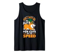 Humour Chien en Train de Courir Wait for Me I Have Little Legs Débardeur