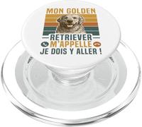 Humour Chien Mon Golden Retriever M' Appelle Cadeau Vintage PopSockets PopGrip pour MagSafe