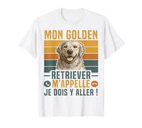Humour Chien Mon Golden Retriever M' Appelle Cadeau Vintage T-Shirt