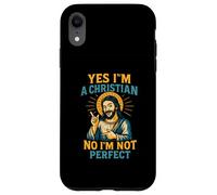 Humour chrétien Pas Parfait Cool Foi Religieuse Homme Coque pour iPhone XR