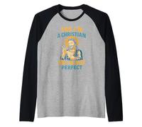 Humour chrétien Pas Parfait Cool Foi Religieuse Homme Manche Raglan