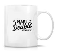 Humour Coffee Mugs Les femmes en font un double jumeau Gigi Grand-mère Gigi des jumeaux Tasse À Café en porcelaine Amusants tasses en porcelaine pour Collègue Amies 330ml