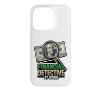 Humour Comptable de détective Financier au Travail Coque pour iPhone 14 Pro
