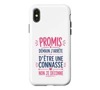 Humour Copine Promis Demain J'arrête D'être Une Connasse Coque pour iPhone X/XS