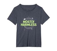 Humour Cosmique à Peine tolérable et Inoffensif T-Shirt, Femme Grandes Tailles, Bleu Chiné, 4X