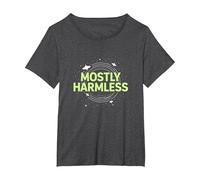 Humour Cosmique à Peine tolérable et Inoffensif T-Shirt, Femme Grandes Tailles, Chiné Foncé, 4X