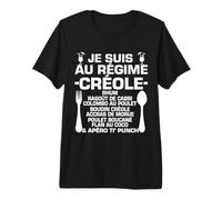 Humour Créole Régime & Apéro Antilles Cadeau Spécialité T-Shirt Haut de Gamme