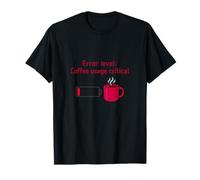 Humour Critique du programmateur d'utilisation du café au Niveau d'erreur T-Shirt