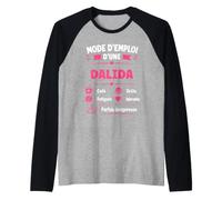 Humour dalida Citation Blague prénom personnalisé dalida Manche Raglan