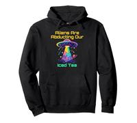 Humour d'amant de thé glacé avec des vibes d'enlèvement d'OVNI extraterrestres Sweat à Capuche