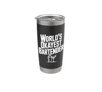 Humour de barman le plus correct du monde pour les amateurs de boissons Gobelet isotherme en acier inoxydable double paroi